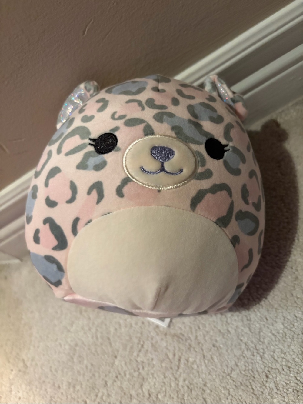 Plush Pink Leopard Kids Stuffed Animal - Soft Cuddle Toy
